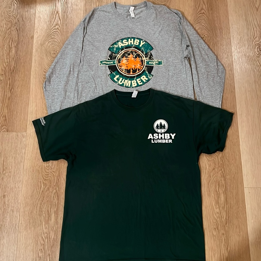 Ashley lumber graphic tshirt  bundle size L and size XL